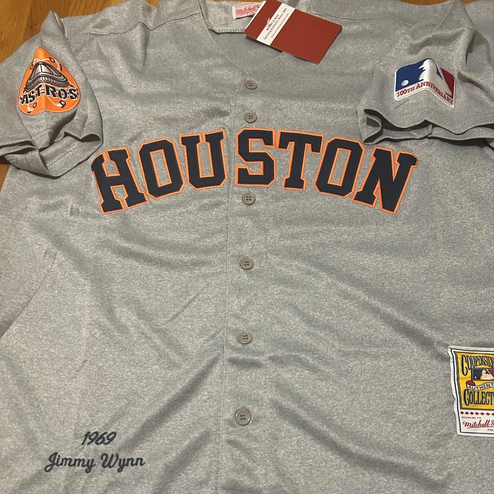 MITCHELL and NESS HOUSTON ASTROS JIMMY WYNN Men's JERSEY Sz M,L,XL,2X New w tags - Picture 2 of 9